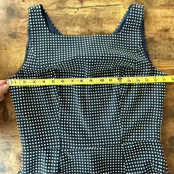 Lauren Ralph Lauren Navy Polka Dot Dress - Size 8 - Picture 10 of 12